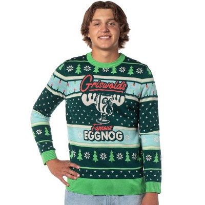 Seven Times Six National Lampoon's Christmas Vacation Men's Famous Eggnog Ugly Christmas Sweater Multicoloured