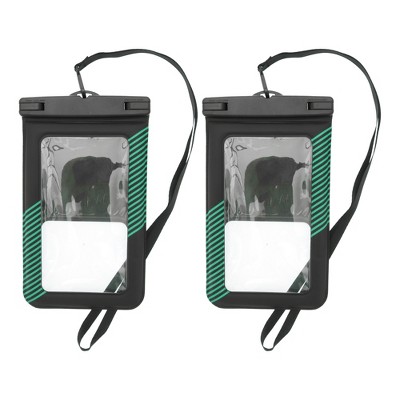 Unique Bargains Half Stripe Mobile Waterproof Bag 2 Pcs