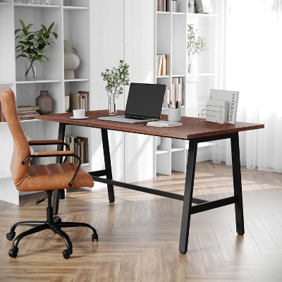 Flash Furniture Redmond Commercial 60x30 Conference Table with 1" Thick Double Sided Laminate Table Top with PVC Edging and Heavy Duty A-Frame Steel Base