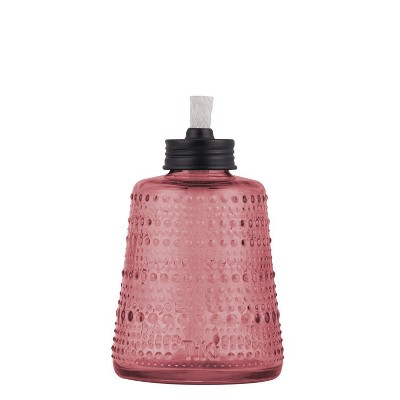 Outdoor Carnival Glass Torch - Pink - TIKI: 16oz, Mosquito Repellent, No Assembly Required
