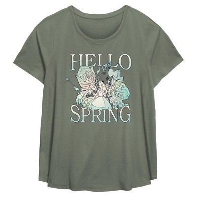 Women's Alice in Wonderland Hello Spring T-Shirt