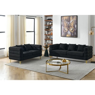 Cloud Couches, Lounge Sofa,Teddy Fabric Sectional Couch,Deep Sectional Sofa,Square Arm Couch-Cuddlewood