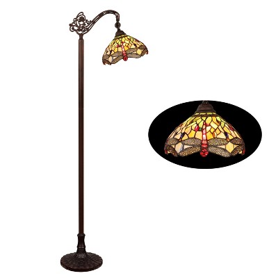 HomeStock ANISOPTERA PURITY 1 Light Antique Dark Bronze Finish Reading Floor Lamp 11" Shade