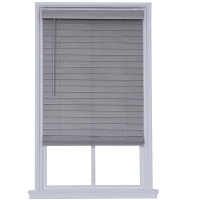 Home Basics Cordless 2-1/2-inch Embossed Faux Wood Blind Distressed Grey
