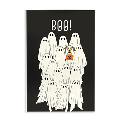 Stupell Industries Boo Ghosts with Dog Costume Wall Plaque Art