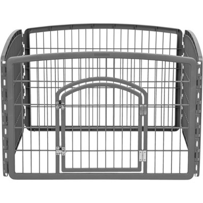 IRIS USA 4-8Panel 24/34"H Plastic Pet Playpen with Door