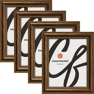 Craig Frames Victoria Ornate Bronze Picture Frame, Set of 4