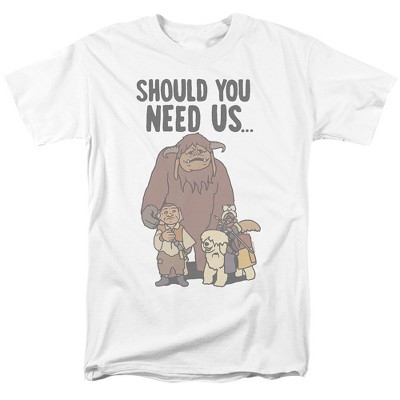 Labyrinth Should You Need Us Adult T Shirt, White, 4X-Large