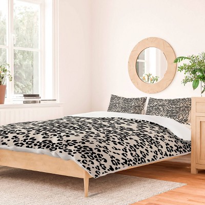 Deny Designs Iveta Abolina Neutral Leopard King Duvet and Sham Set (2-3pc Set)