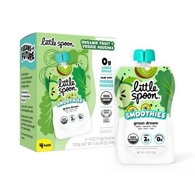 Little Spoon Green Dream Organic Smoothie - 16oz/4ct Pouches