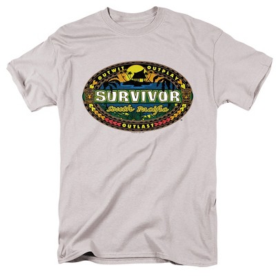 Survivor South Pacific Adult T-Shirt Silver