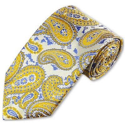 Men's Paisley 3.35 Inch Wide And 58 Inch Long Woven Neckties