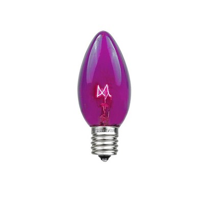 Novelty Lights C7 Incandescent Traditional Vintage Christmas Replacement Bulbs 25 Pack