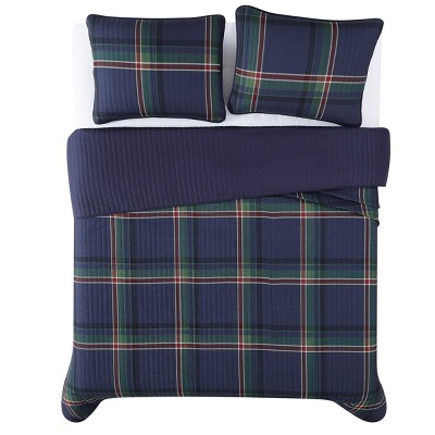 Truly Soft Bronson Plaid Quilt Set