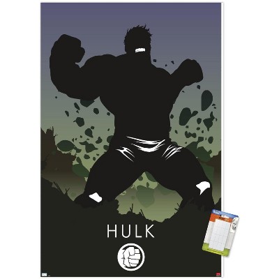 Trends International Marvel Heroic Silhouette - Hulk Unframed Wall Poster Prints