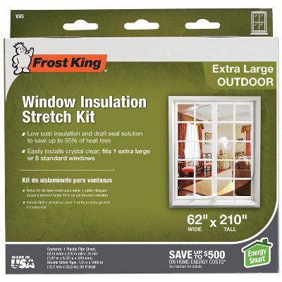 Frost King Clear Stretch Outdoor Window Film Insulator Kit 62 in. W X 210 in. L