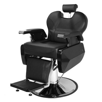 Karl Home Black Classical Style Heavy Duty Hydraulic Reclining Barber Chair