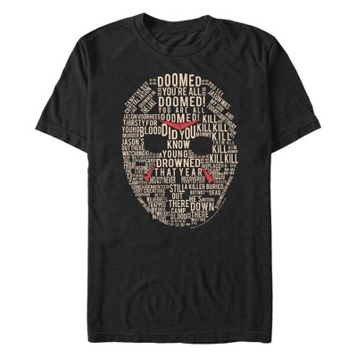Men's Friday the 13th Jason Text Mask T-Shirt