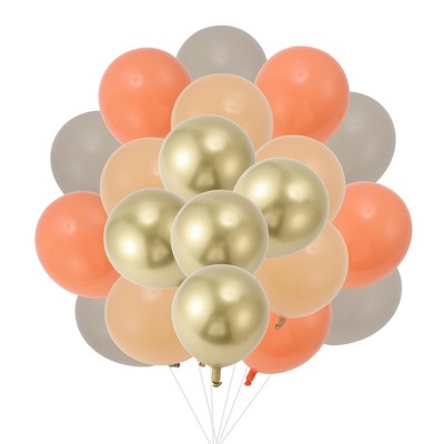 Unique Bargains Latex Party Balloons with Ribbon 10 inch 20 Pcs