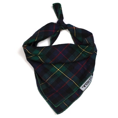 The Worthy Dog MacLeod Tartan Plaid Classic Square Tie-On Bandana