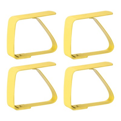 Unique Bargains 420 Stainless Steel Outdoor Restaurant Picnic Tablecloth Clips 4 Pcs