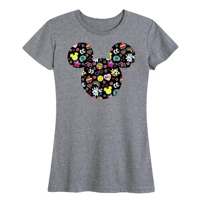 Women's - Disney - Mickey And Minnie Doodles Short Sleeve Graphic T-Shirt