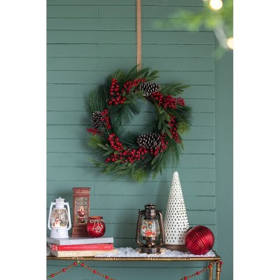 Whisen Glass Christmas Cone Tree Decoration - Cream