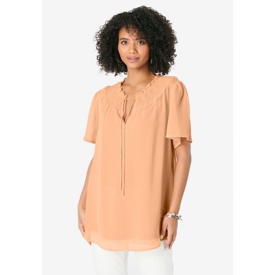 Roaman's Ruffle Sleeve Blouse