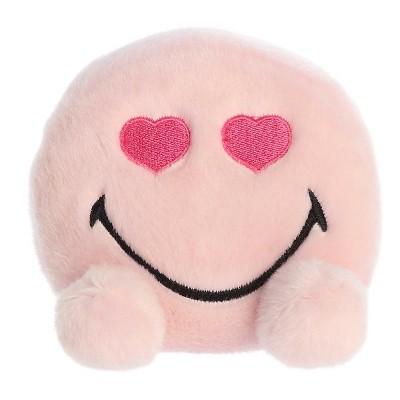 Aurora Mini Palm Pals Heart Eyes SMILEYWORLD Vibrant Stuffed Animal Pink 4"