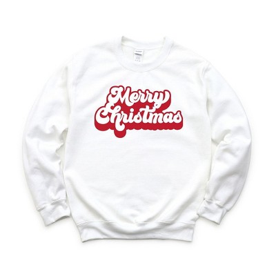 Simply Sage Market Women's Graphic Sweatshirt Retro Merry Christmas