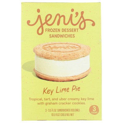Jeni's Ice Cream Key Lime Target Frozen Dessert Sandwich - 10.5oz/3pk