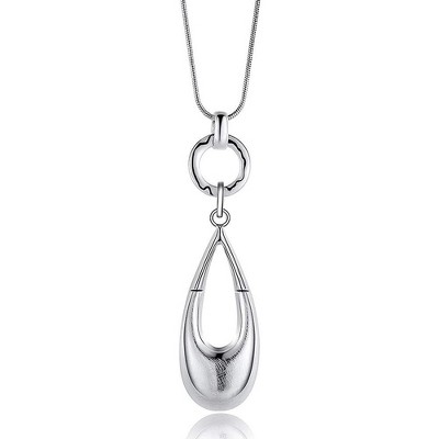 Long Necklaces for Women Waterdrop Pendant Sweater Layered Y Statement Bohemian Silver Chain Necklace with Gifts Box Jewelry