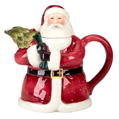Certified International 28 fl oz Santa's Secret Teapot