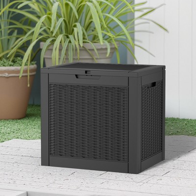 Wooakway 30 Gallon Waterproof All-Weather Storage Box Deck Box Indoor and Outdoor Use