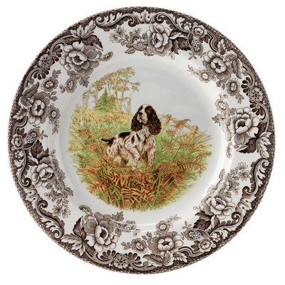 Spode Woodland 10.5” Dinner Plate, Perfect for Thanksgiving and Other Special Occasions, Made in England, Dog Motifs