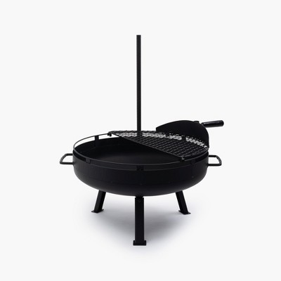 Barebones Black COWBOY FIRE PIT GRILL - 23"