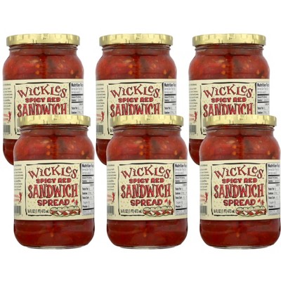 Wickles Spicy Red Sandwich Spread - Case of 6/16 oz