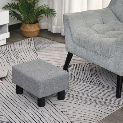 PAGED 33.75 Inch Ottoman Bench Modern Linen Ottoman with Wooden Frame, End of Sofa Footrest for Living Room, Bedroom, Entryway