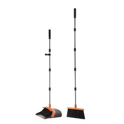 JANSNO Broom and Dustpan Set with 51.8 in. Long Handle
