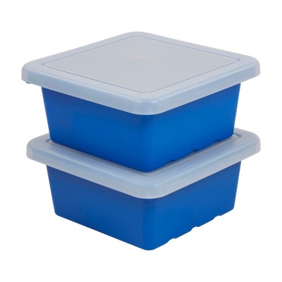 ECR4Kids Square Bin with Lid, 2-Pack