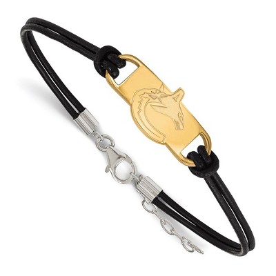 Black Bow Jewelry 14k Yellow Gold Plated Sterling Silver Vancouver Canucks NHL Charm Bracelet 7 Inch