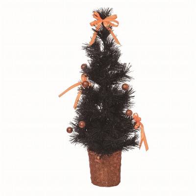 Transpac 25.2 in Multicolor Halloween Floral Tree Artificial Plastic Decor