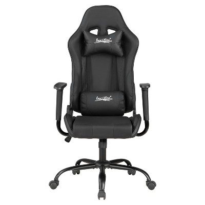 BestMassage Gaming Chair Office Chair with Lumbar Support Headrest Armrests and Rolling Swivel Computer Chair for PC Gamer