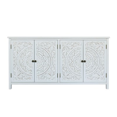 Dexmalle 60"White Accent Cabinet with 4 Doors