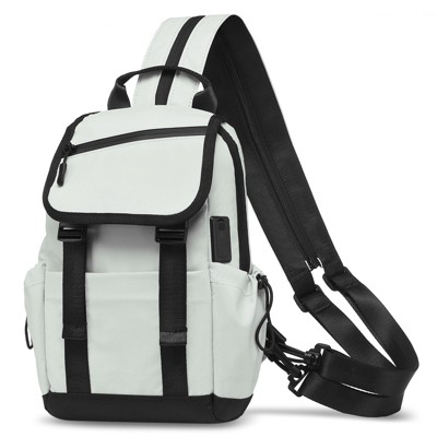 Unique Bargains Lightweight Waterpoof Convertible Sling Bag with USB Charge Port