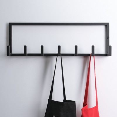 Metal Coat Rack Wall Mounted – Multi-Hook Hanging Rack for Coats, Bags & Hats – Easy Install, Rust-Resistant