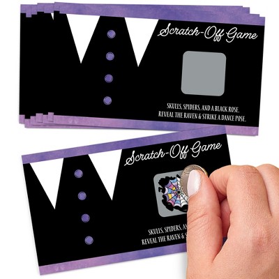 Big Dot of Happiness Goth Girl Party Game Scratch Off Cards, Fun Activity for Kids, Halloween or Gothic Birthday Party Game for Girls - 22 Count