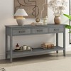 Bella Depot 59.1" Console Table with 3 Drawers and 1 Shelf - 2 of 4