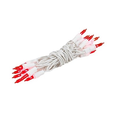 Novelty Lights 20 Light Christmas Craft Mini Light Set, Non-Connectable, White Wire, 8' Long
