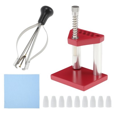 Unique Bargains Watch Hand Repair Tool Kit Red Silver Tone 1 Set